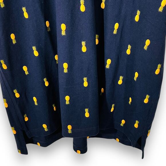 Brooks Brothers Navy Pineapple Print Polo Shirt Mens XL Classic Fit Cotton - Picture 6 of 11